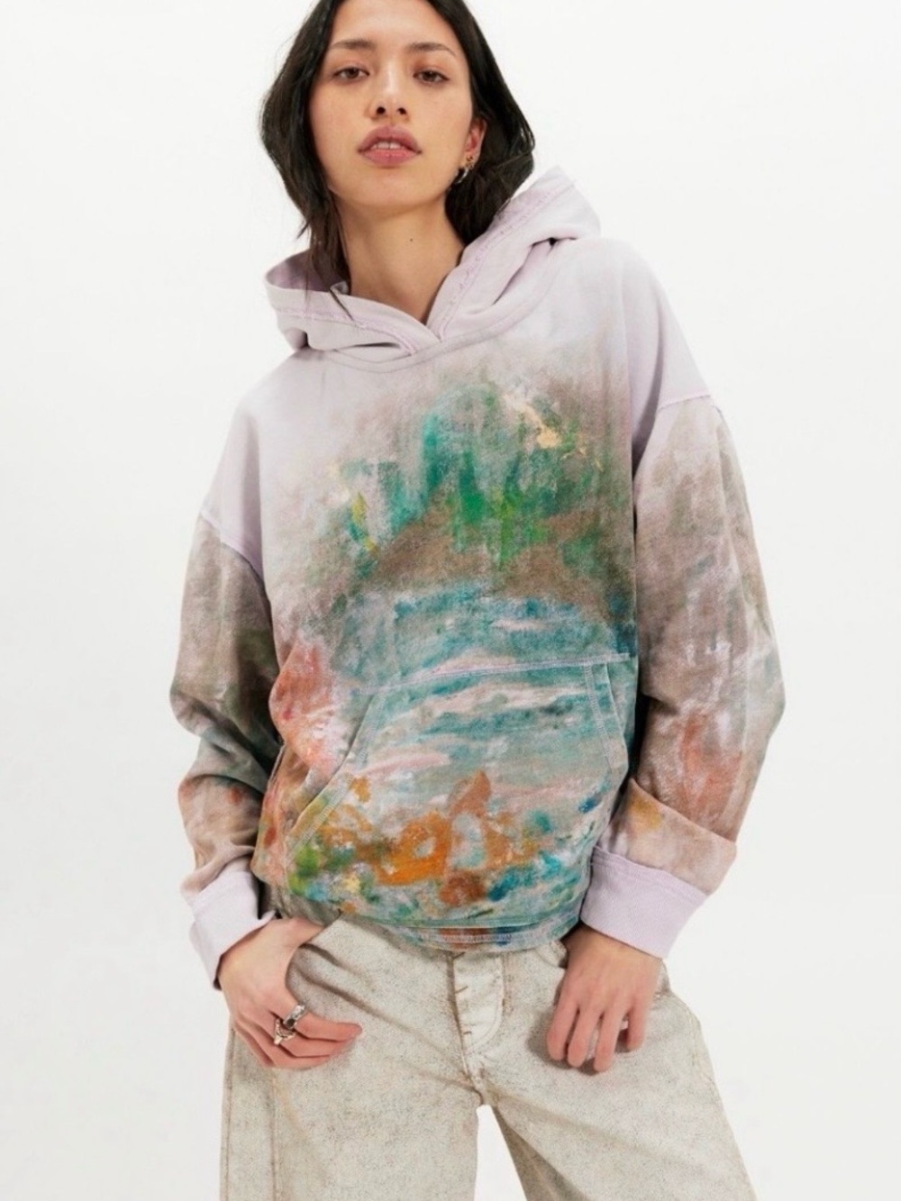 NWY!  We The Free Free People Painters Hoodie Orchard Hush Combo ~ M